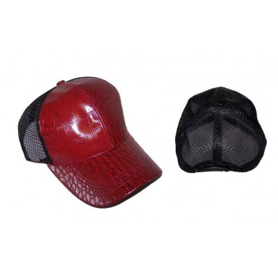 Faux Leather Mesh Baseball Trucker Hats Caps For Adults  Burgundy (WomCap50)  eb-42311659